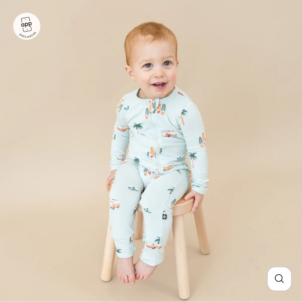 Zippered Romper in Dew Surf from kyte baby brand new
